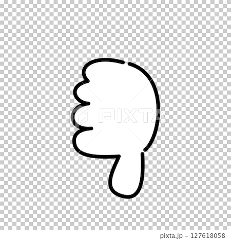 親指を下に向けるベクターアイコン 127618058