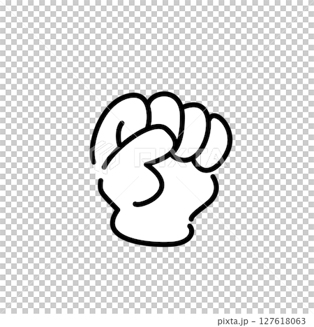 Clenched hands vector icon 127618063