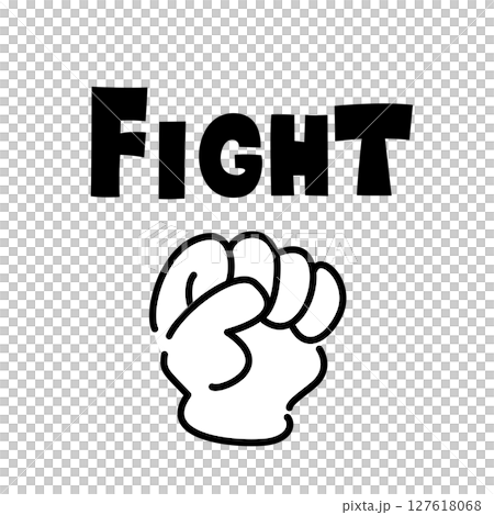 Clenched hands vector icon Fight 127618068