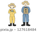 米農家の夫婦 127618484