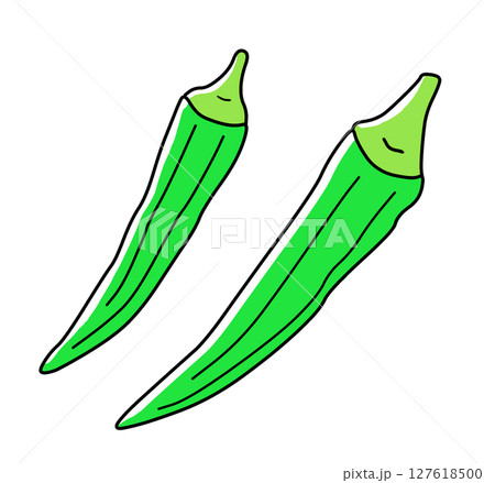 オクラ イラスト アイコン 127618500