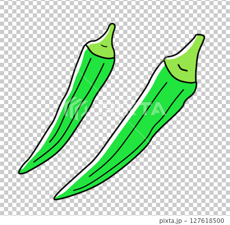 Okra illustration icon 127618500