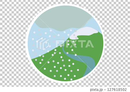 氣候插圖天氣雪冬景 127618502