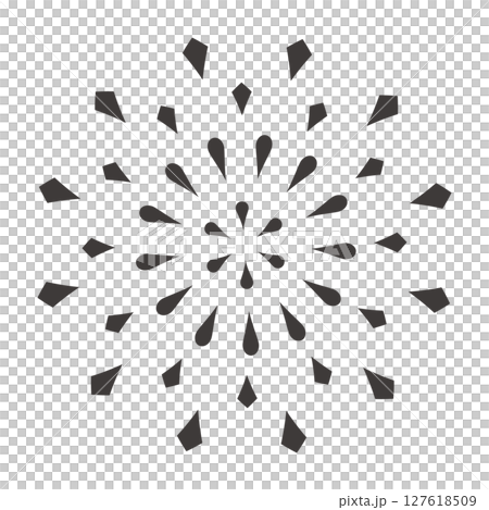 Simple fireworks silhouette material Simple fireworks silhouette material 127618509