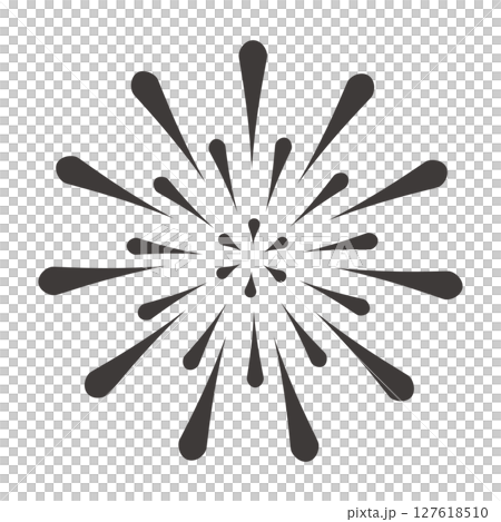 Simple silhouette fireworks illustration Simple silhouette fireworks illustration 127618510