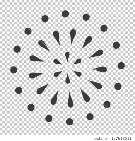 Monochrome simple fireworks silhouette illustration Monochrome simple fireworks silhouette illustration 127618511
