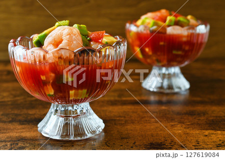 エビのカクテル(コクテル・デ・カマロン、コクテル・デ・カマロネス)(メキシコ料理) エビのカクテル(コクテル・デ・カマロン、コクテル・デ・カマロネス)(メキシコ料理) 127619084