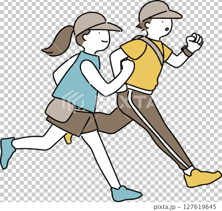 享受夏日跑步的人們 127619645