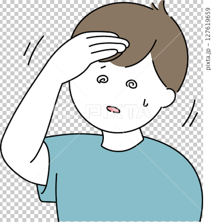 Symptoms of heat stroke: dizziness, lightheadedness 127619659