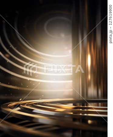 Advertising poster background for cosmetics and skin care. Black and gold tone, beautiful and luxurious. Advertising poster background for cosmetics and skin care. Black and gold tone, beautiful and luxurious. 127619900