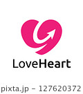 Heart Logo With Hidden Arrow Element 127620372