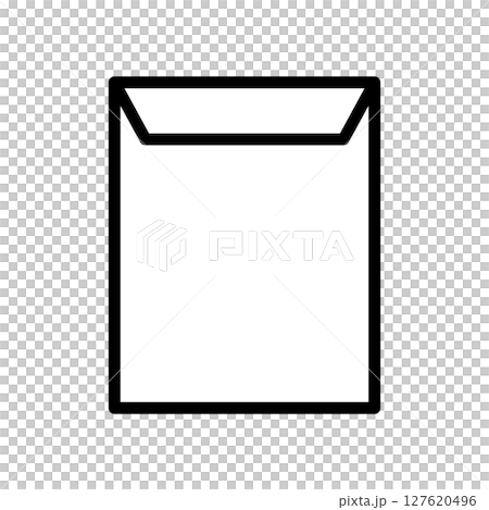 文具_モノクロ_大きい封筒 127620496