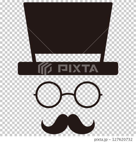 紳士　ジェントルマン　おじさん　アイコン　イラスト 127620732