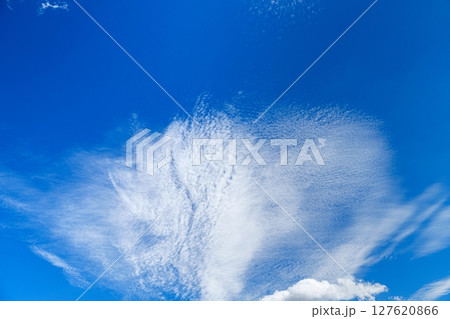 Expansive Blue Sky Canvas A Tapestry of Wispy Clouds Dancing in the Azure Expanse Above Expansive Blue Sky Canvas A Tapestry of Wispy Clouds Dancing in the Azure Expanse Above 127620866