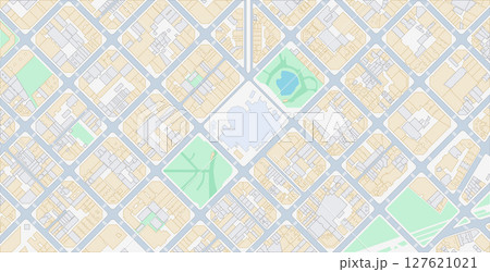 Layered editable vector illustration outline of detailed streets of Barcelona,Spain. 127621021