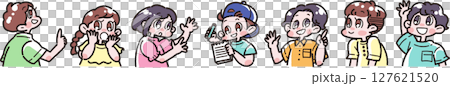 Illustration of children talking 127621520