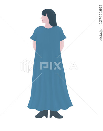 ワンピースを着た女性 127621693