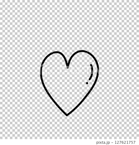 Hand drawn simple heart icon 127621757