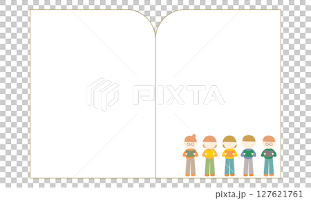 一排男人和女人手裡拿著書 一排男人和女人手裡拿著書 127621761