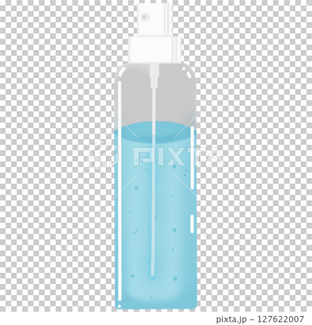 plastic bottle with alcohol spray	 127622007