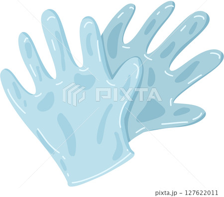 hand print isolated on white	 127622011