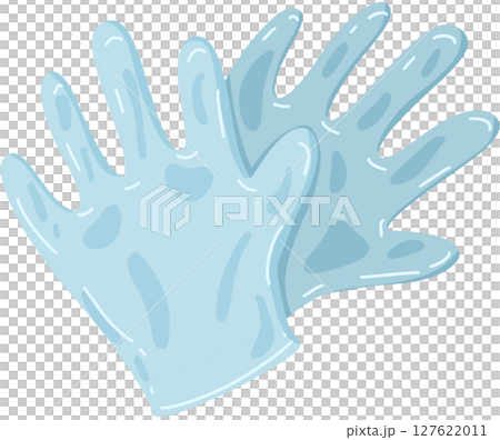 hand print isolated on white	 127622011