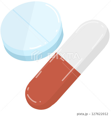 medicine illustration of a pill	 127622012