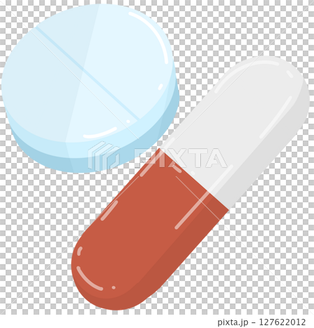 medicine illustration of a pill	 127622012
