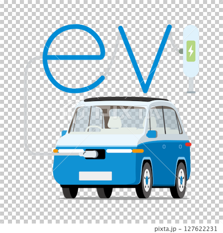 在充電站充電的 EV 電動汽車 127622231