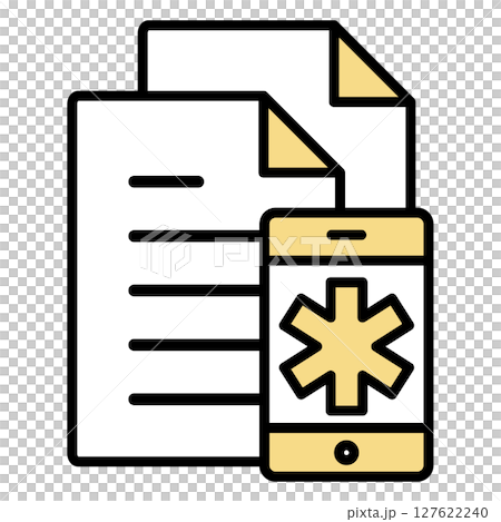 Illustration icon material: medical document file 127622240