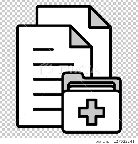 Illustration icon material: medical document file 127622241