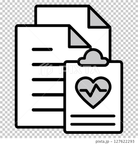 Illustration icon material: medical document file 127622293
