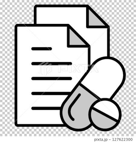 Illustration icon material: medical document file 127622300