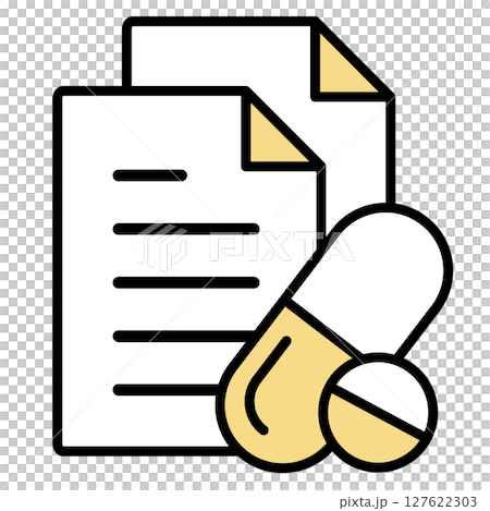 Illustration icon material: medical document file Illustration icon material: medical document file 127622303