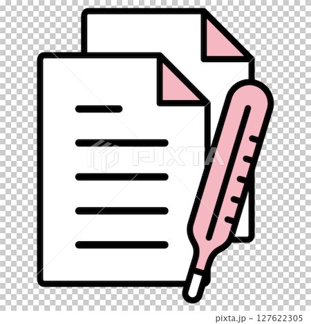 Illustration icon material: medical document file 127622305