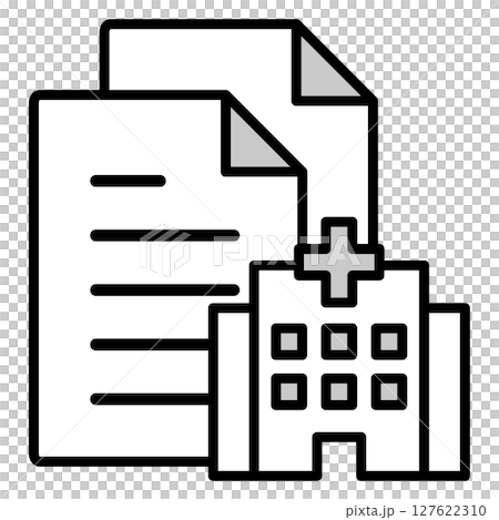 Illustration icon material: medical document file 127622310
