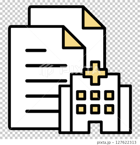 Illustration icon material: medical document file 127622313