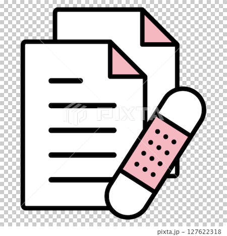 Illustration icon material: medical document file 127622318