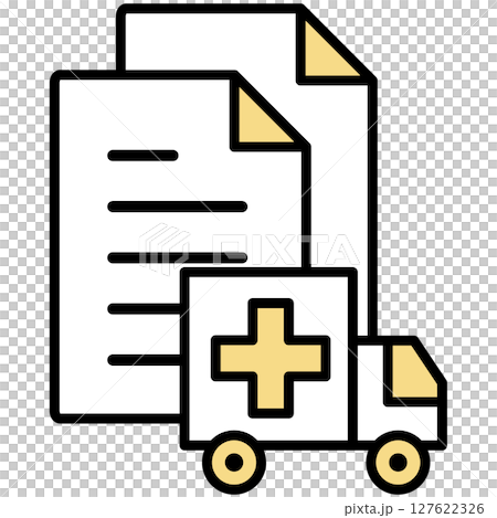 Illustration icon material: medical document file Illustration icon material: medical document file 127622326