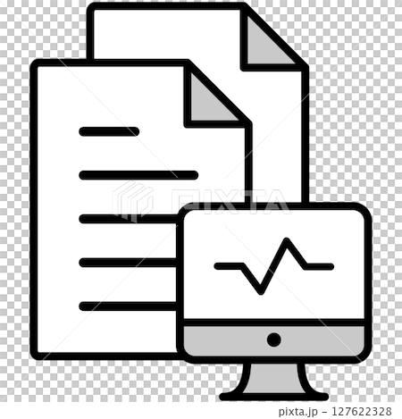 Illustration icon material: medical document file Illustration icon material: medical document file 127622328