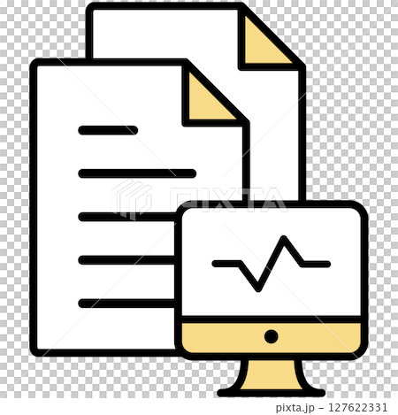 Illustration icon material: medical document file 127622331