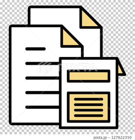Illustration icon material: medical document file 127622350