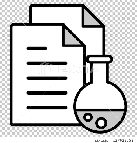 Illustration icon material: medical document file 127622352