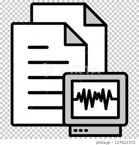 Illustration icon material: medical document file 127622372