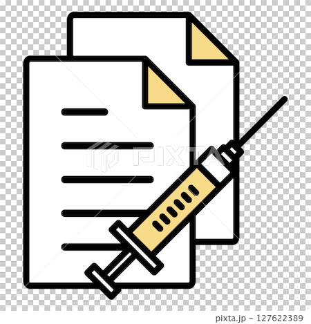 Illustration icon material: medical document file 127622389