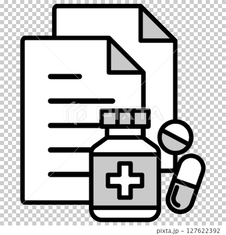 Illustration icon material: medical document file Illustration icon material: medical document file 127622392