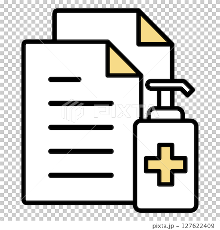 Illustration icon material: medical document file 127622409