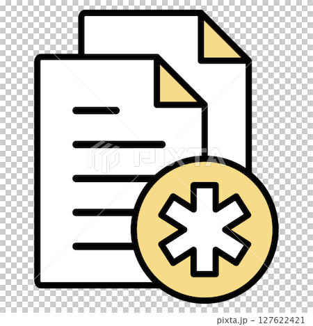Illustration icon material: medical document file 127622421