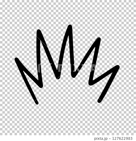 驚きや注意、気づきの感情を表したアイコン。びっくりした時のエフェクト絵文字、漫符。手書きのベクターイ 127622983