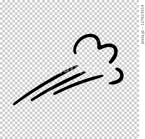 Comic book atmosphere. Emotion image icon of anger and rage. Dash mark. Effect illustration of running vigorously. 127623014